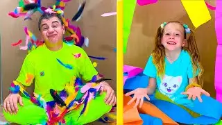 Desafío de cajas de colores misteriosas de Nastya