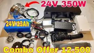 Electric Cycle Hub Motor Kit 24Volt 350Watt Combo Offer