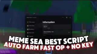 *OP* Meme Sea Best Script Op🔥| Auto Farm Fast Op, Auto Boss, Awakening Orb And More! | Mobile/PC