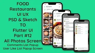 #12 Flutter Food Restaurants App | All Photos UI with Grid & List View Tutorial with Code [GitHub]
