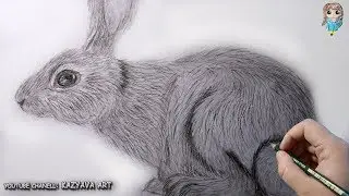 Как нарисовать зайца. Поэтапный урок.