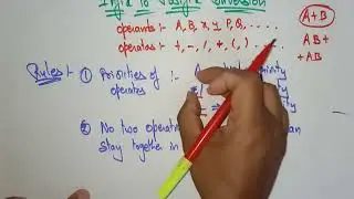 Infix to Postfix conversions example | DS | Data Structures | Lec-15 | Bhanu Priya