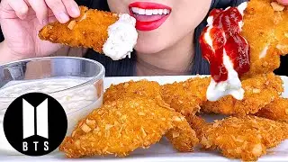 ASMR MOST POPULAR FOOD FOR BTS ARMY COCONUT CHICKEN Mukbang 먹방 (CRUNCHY EATING SOUNDS) ASMR Phan