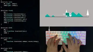 ASMR Programming - Coding Moving Truck Animation Using HTML CSS - No Talking