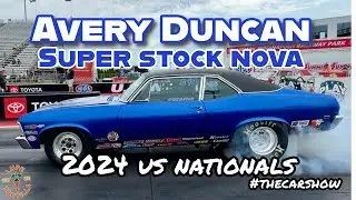 2024 US Nationals Avery Duncan Classic 1969 Chevy Nova NHRA Super Stock Drag Racing Indy Big Block