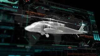 HUD700 Screen Military Helicopter for After Effects 2023