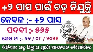 OSSSC Big Vacancy 2021 ! Total Posts : 565 ! Odisha Govt Jobs 2021 ! Odisha Job Updates ! Odisha Job