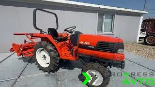 Японский минитрактор Kubota GL220, мощностью 22 л.с., с гидроусилителем руля и почвенной фрезой