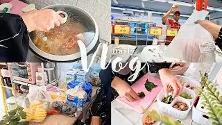 DAILY VLOG‼️ IRT Nyari Kepala Kakap Merah Jadi Belanja, Rapihkan Belanjaan, Masak Gulai Kepala Kakap