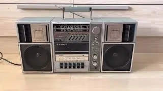 Sanyo M9835K retro stereo radio boombox test review