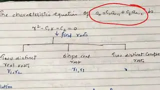 Second order homogeneous  recurrence relation with 2 distinct roots - lecture 95/ discrete maths