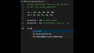 When working with sets in Python, you can use binary operators (such as + and -) to perform some