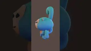 Stylized Cute Cartoon Monkey in Blender