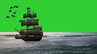 Historical Black pearl ship , pirate movie  ship green screen(only for subscribers)