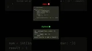 Java vs Python: Factorial Algorithm Comparison 