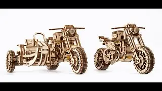 Ugears Scrambler UGR 10 with sidecar
