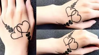 Mehndi Design Heart Style | Mehndi Tattoo Design | 
