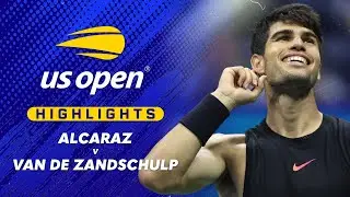 Carlos Alcaraz v Botic van de Zandschulp - 2024 US Open: Round 2 Match Highlights | WWOS