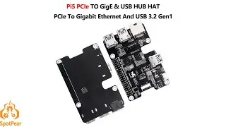 Raspberry Pi 5 PCIe to Gigabit Ethernet with 3-port USB 3.2 Hub Gen1 Expansion Board
