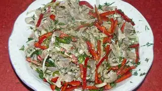 Холодная закуска из куриных желудков 