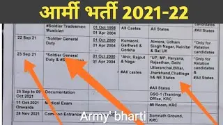 Army bharti 2021|| All India || Army Rally 2021