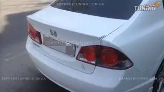 Спойлер Хонда Цивик 4Д. Спойлер на багажник Honda Civic 4D. AOM Tuning. Тюнинг запчасти. Обзор.