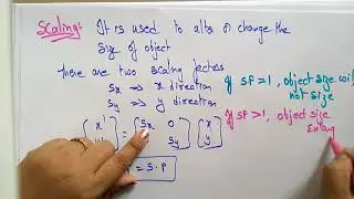 2D scaling with example  | Transformation | Computer graphics | Lec-21 | Bhanu Priya