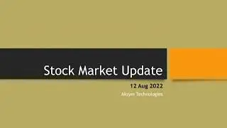 Stock Market Update (12 Aug 2022) || BSE || NSE || Stock Market News