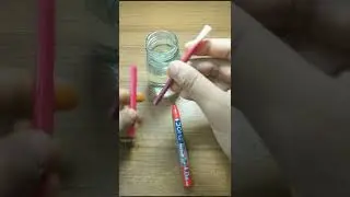 How to Refill Doms Brush Pen? Brush Pen Hack ||#uniquetrick #viralshorts #lifehacks #creative