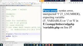 PHP Variable | How to declare & Initialize variable in PHP | Rules for declaring variables in PHP