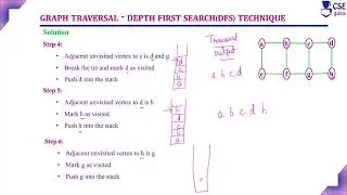 Depth First Search Example 3 | Decrease & Conquer Tech. | L 119 | Design & Analysis of Algorithm