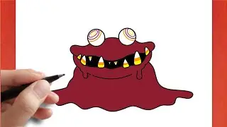 How to draw FUDGE MONSTER the AMAZING DIGITAL CIRCUS