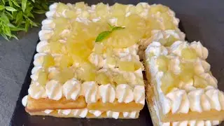 Dolce SENZA FORNO in 10 minuti! Una delle mie ricette preferite al ananas! Incredibilmente delizioso