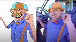 Blippi visits an ice cream truck drawing meme | funny Blippi drawing memes