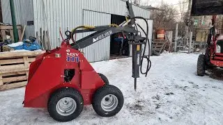 Как работает гидромолот на погрузчике Helffer MSV-111