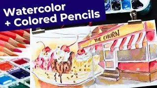 Colored Pencil and Watercolor Mixed Media