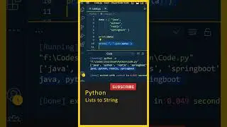 Python Lists to String (Join), Python In Telugu, Python For Beginners In Telugu, Python Interview