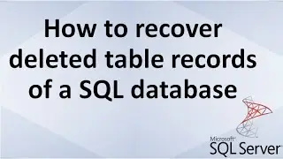 How to restore deleted transactions in SQL server | PITR | Ms SQL