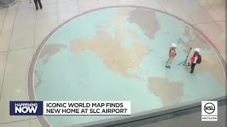 Old Salt Lake City airport's iconic World Map finds a new home at the new airport