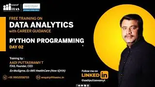 DATA ANALYTICS WITH CAREER GUIDANCE - PYTHON PROGRAMMING - DAY 02 - DATA TYPES, FUNCTIONS