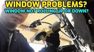 CAR WINDOW WON'T GO BACK UP OR STUCK IN DOWN POSITION? MAYBE BAD WINDOW MOTOR OR REGULATOR