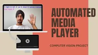 Computer vision project | Hand controlled media player | python | mediapipe | hand gestures