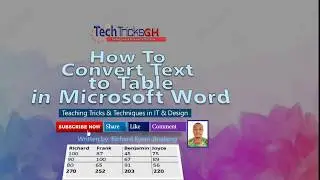 How to Convert Text to Table in Microsoft Word