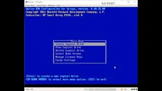 HP Smart Array P410i Controller Delete and Create Logical Drive