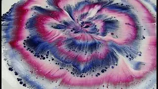 (204) Reverse flower dip with paper towel I Only opaque paints and pearl white