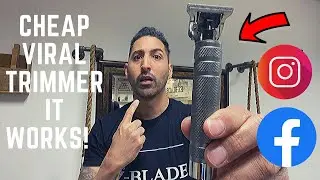 Shaping Beard With Cheap Viral Trimmer / T outliner And Straight Razor
