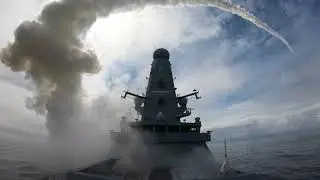 HMS Defender Launches Sea Viper Missile