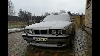 BMW e34 525 tds 0-100 km/h M Technic test runs before winter