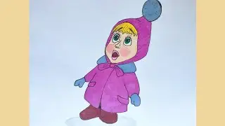 Как нарисовать Машу из Маши и Медведя