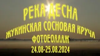 Река Десна. Фотоколлаж. Остров Любичев. Жукинская сосновая круча (24.08-25.08.2024)